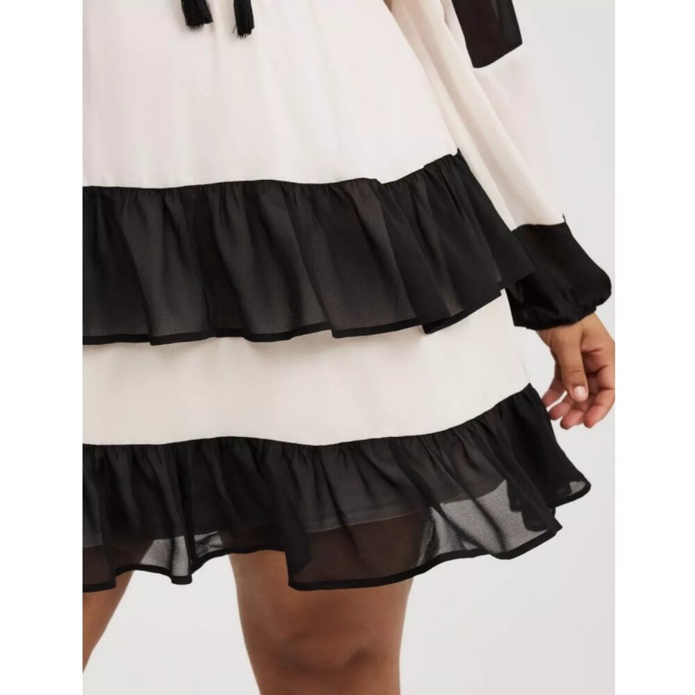 NWT Torrid 2 Mini Chiffon Double Tiered Dress 2X 18 20 - Picture 4 of 10